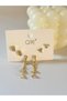 Vip Steel Triangle Zircon Stone Dangle Earrings Gold Color Stylish Sparkling Anti Allergic Women Earrings - 3