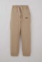 Boy's Sweatpants with Emblem Detail and Lacing Accessories, Ages 5-9, Beige Melange