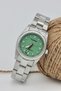 Steel Women's Wristwatch, Waterproof, Silver Color Cord, Green, Guaranteed, Women's Wristwatch - 3