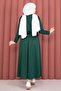 Pocket Detailed Crop & Skirt Two-Piece Set Emerald - 5