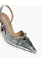 HIGH HEEL SLING-BACK IN SILVER - 2