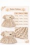 Baby Girl Muslin Dress – Leopard Patterned, Lace Collar Detail, 100% Cotton Summer Dress - 4