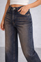 Women's High Waist Lycra Wide Leg Palazzo Jean Trousers Stretchy Fabric Loose Leg Vintage Washed Casual - 6