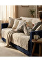 180X220 Thick Sponge Non-Slip Welsoft Soft Embossed Modern Sofa Cover (Stone) - 3