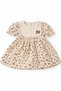 Baby Girl Muslin Dress – Leopard Patterned, Lace Collar Detail, 100% Cotton Summer Dress - 2