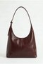 Women's Burgundy Shoulder Bag Soft Interior and Exterior Textured Tote Bag