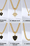 Unisex Black Enamel Detailed Gourmet Chain Necklace