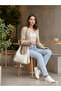 Beige Women's Soft Faux Leather Minimalist Shoulder Bag - 4