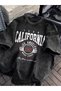California 89 Los Angeles Printed Black T-Shirt 100% Cotton Vintage Streetwear Men's