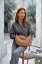 Ten Women's Gold Studded Detailed Half Moon Shoulder Bag - 6