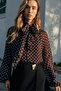 Polka Dot Blouse with Bow