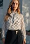 Polka Dot Blouse with Bow