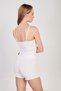 Women's slim fit ribbed two-piece shorts set - white - 5