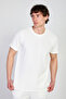 Men's ribbed crew neck t-shirt - white - 2