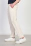 Men's Tie-Waist Casual Trousers - Ecru - 3