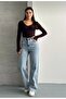 Women's Karyıkama High Waist Pol Paca Denim Jeans - 2