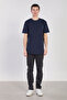 Men's Oval Cut T-Shirt - Indigo - 4