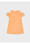 Girl's Combed Cotton Dress and Bag Orange - 5