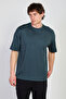 Men's Crew Neck Regular Fit T-Shirt - Petrol - 4