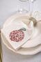 Apple Shine Stone Patterned Cream Linen Napkins, Pack of 6 – 34X34 cm - 4