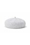 Women's Pearl Detailed Painter Hat Soft Textured French Beret Stylish Winter Hat Gray - 4