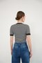 D 3006 T-Shirt with Guipure Collar and Cuffs, V-Neck - Black |   D3006 - Black - 5