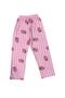 Girls' Pajama Set Pink Strawberry Pattern 100% Cotton Single Jersey Fabric Long Sleeve Shirt Collar - 7