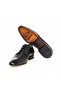 Black Color Lace-Up Genuine Leather Men's Shoes - 3