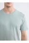 White Slim Fit Crew Neck Men's T-Shirt (S6) - 3