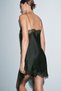 Black Lace Detailed Asymmetrical Mini Dress - 3