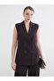 Esvab • Modern & Distinctive Double-Breasted Roba Yaka Striped Women's Classic Vest - 2