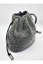 Büzgü Model Crystal Stone Crossbody Women's Bag - 4
