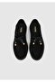 Black Leather Women's Shoes - 5