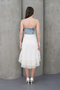 Denim Top Lace Dress Zipper Closure Lined Non-See-Through Design Lycra Denim - 6