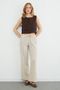 Buy Tie-Detail Muslin Fabrics Palazzo Pants - 4