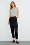 Tie-Waist Pocketed Gabardine Trousers