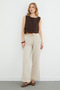 Buy Tie-Detail Muslin Fabrics Palazzo Pants - 2