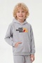 Hooded Print Detailed Boys' Sweatshirt with Kangaroo Pocket - 2