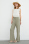 Beli Lace-Up Pocketed Muslin Fabric Trousers - 4