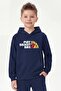 Hooded Print Detailed Boys' Sweatshirt with Kangaroo Pocket - 3