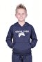 Hooded Print Detailed Boys' Sweatshirt with Kangaroo Pocket - 2