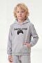 Hooded Print Detailed Boys' Sweatshirt with Kangaroo Pocket - 3