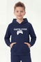 Hooded Print Detailed Boys' Sweatshirt with Kangaroo Pocket