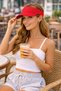 Set of 2 Women's Visor Hats, Open Top Velcro Summer Hat, Trendy Sun Protection Hat - 9
