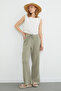 Beli Lace-Up Pocketed Muslin Fabric Trousers - 5