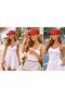 Set of 2 Women's Visor Hats, Open Top Velcro Summer Hat, Trendy Sun Protection Hat - 8