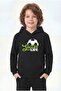 Hooded Print Detailed Boys' Sweatshirt with Kangaroo Pocket - 2