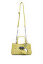 Women's Faux Leather Yellow Handbag - 6