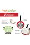 3-Piece Ceramic Non Stick Frypan Set – PFAS Free Pressed Aluminum Frying Pans, Red - 2