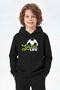 Hooded Print Detailed Boys' Sweatshirt with Kangaroo Pocket - 3